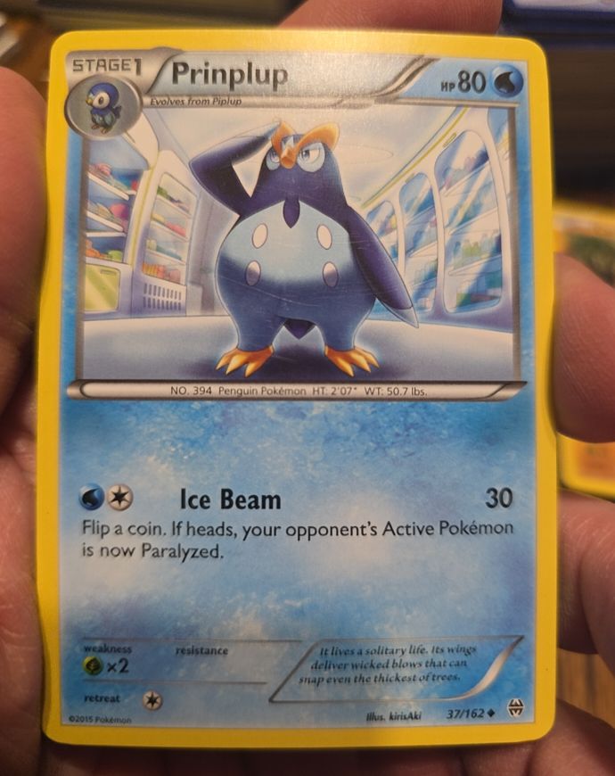 2015 Pokémon Breakthrough #37 Prinplup — front