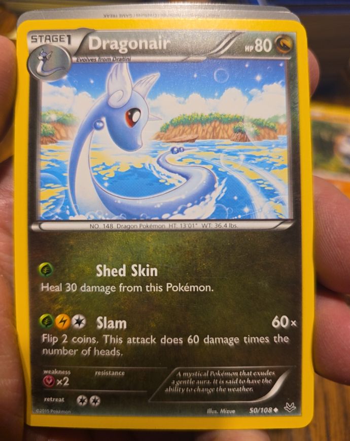2015 Pokémon Roaring Skies #50 Dragonair — front