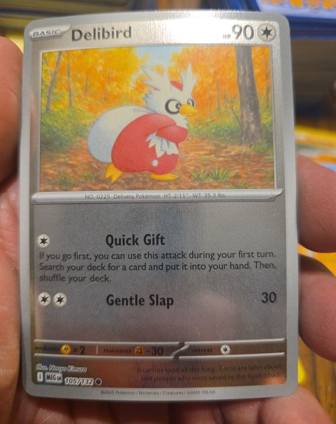 2025 Pokemon ME01: Mega Evolution #105 Delibird — front