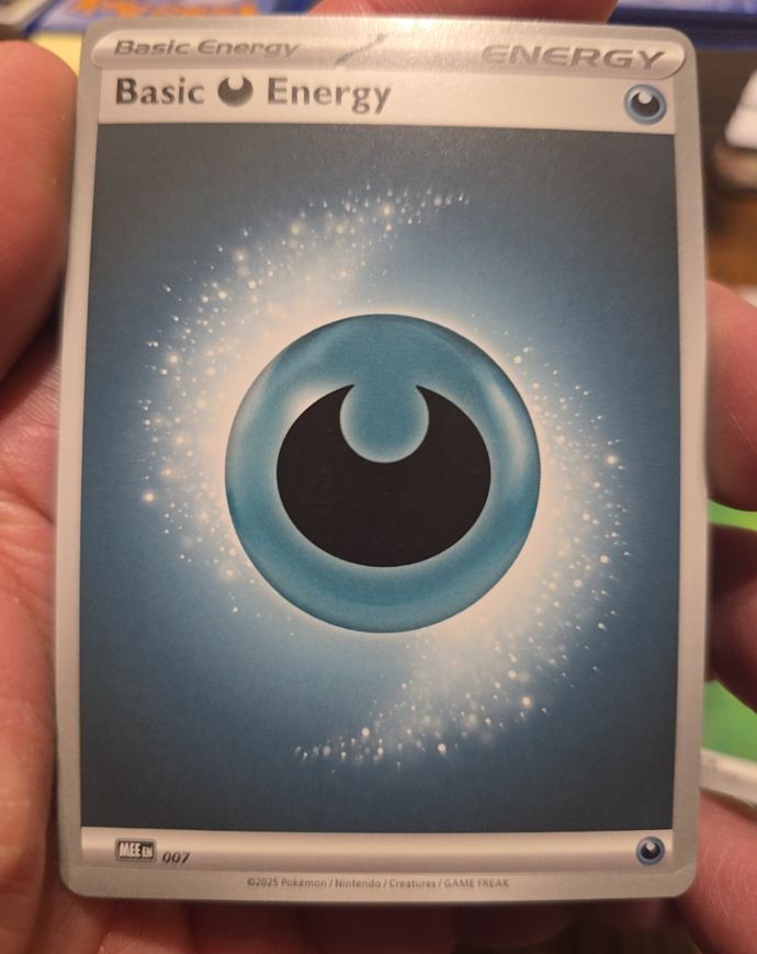 2025 Pokémon MEE #007 Basic Darkness Energy — front