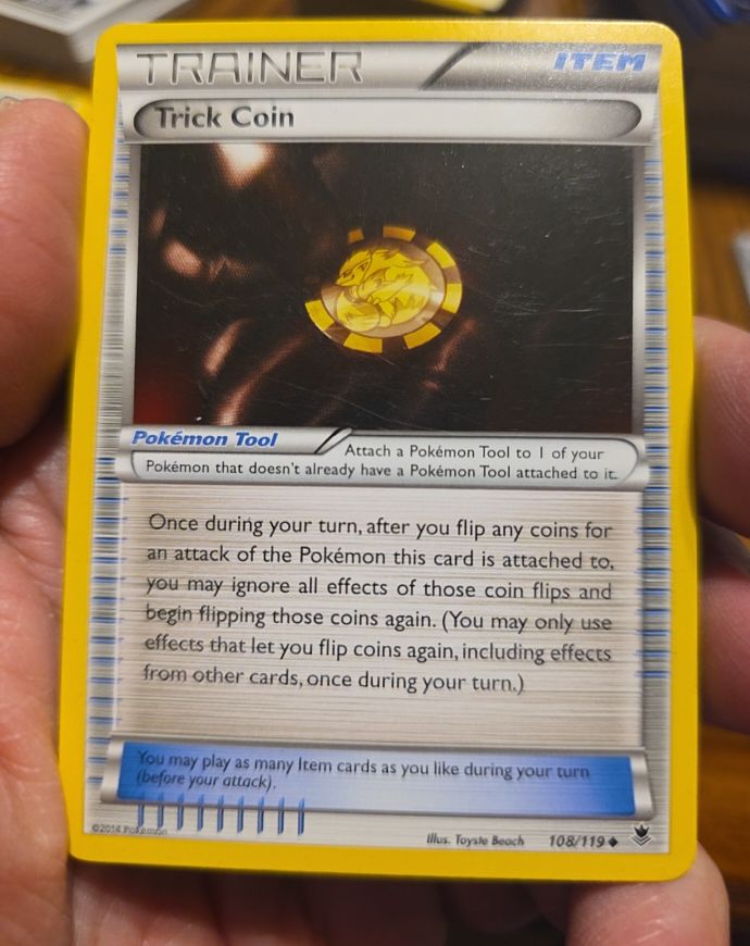2014 Pokémon XY Phantom Forces #108 Trick Coin — front