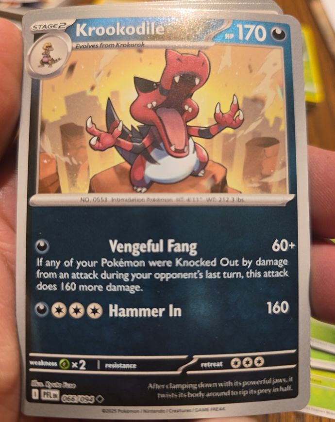 2023 Pokémon ME02: Phantasmal Flames #66 Krookodile — front