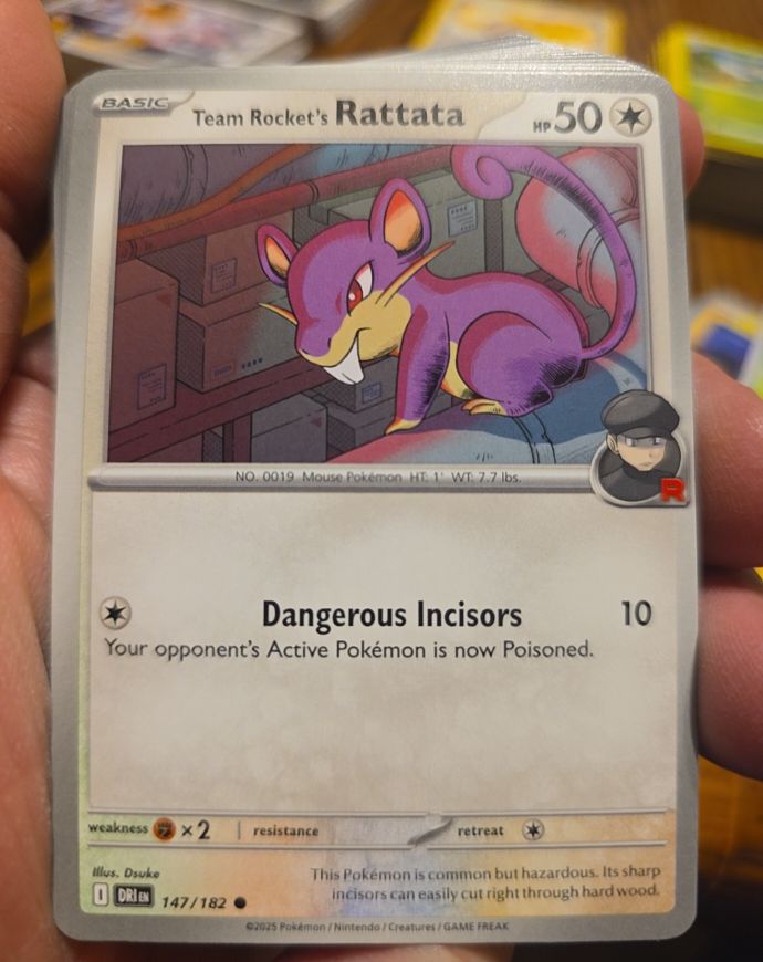 2025 Pokémon SV10 #147 Team Rocket's Rattata — front