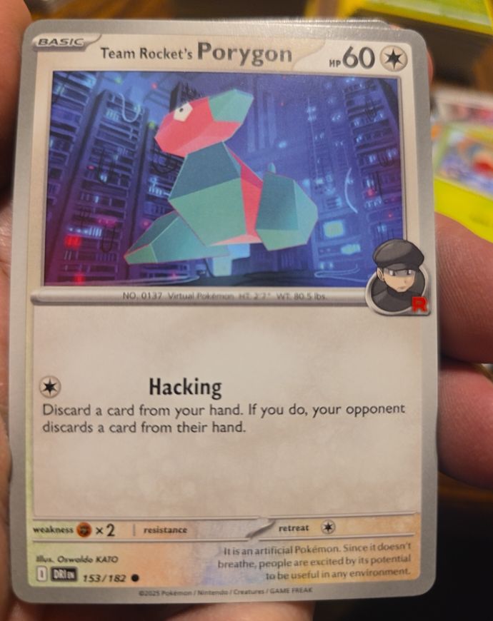 2023 Pokémon SV10: Destined Rivals #153 Team Rocket's Porygon — front