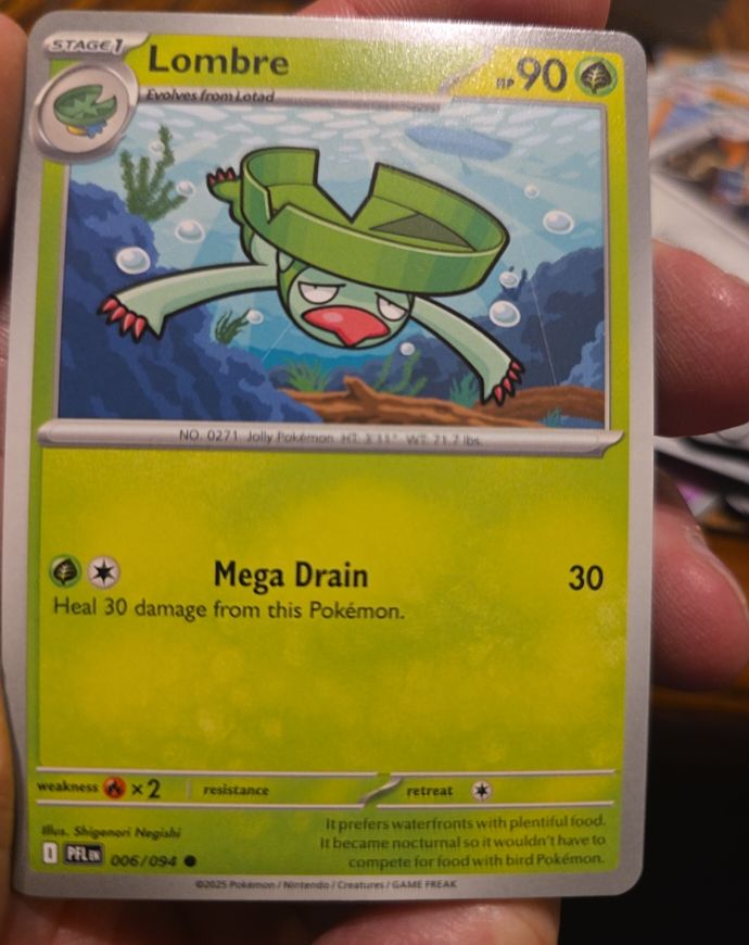 2025 Pokémon Phantasmal Flames #006 Lombre — front