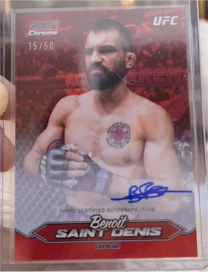 2025 Topps Stadium Club Chrome UFC #CAS-BSD Benoit Saint Denis — front