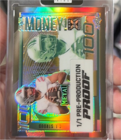 2024 Leaf Metal Football #100 C.J. Stroud So Money! Pre-Production Proof — front