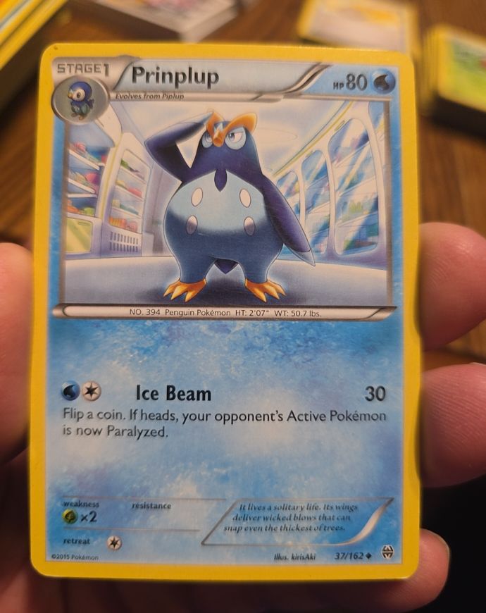 2015 Pokémon BREAKthrough #37 Prinplup — front