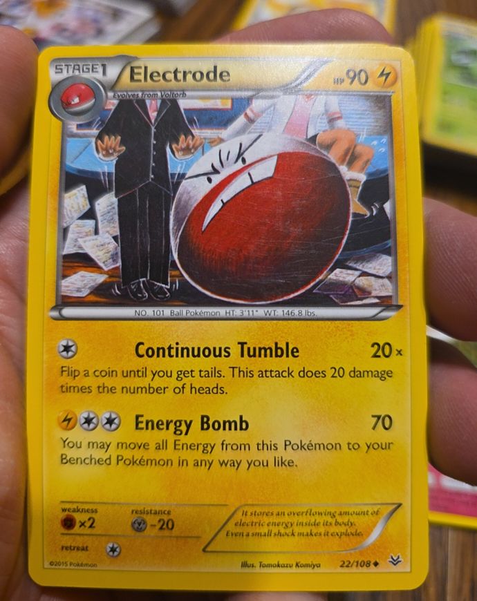 2015 Pokémon XY Roaring Skies #22 Electrode — front