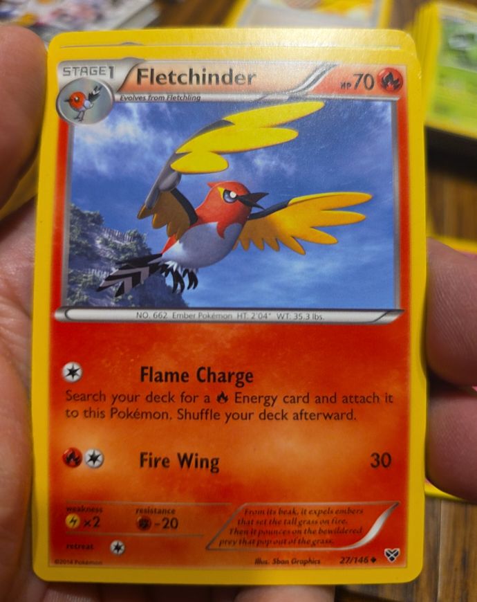 2014 Pokémon XY Base Set #27 Fletchinder — front