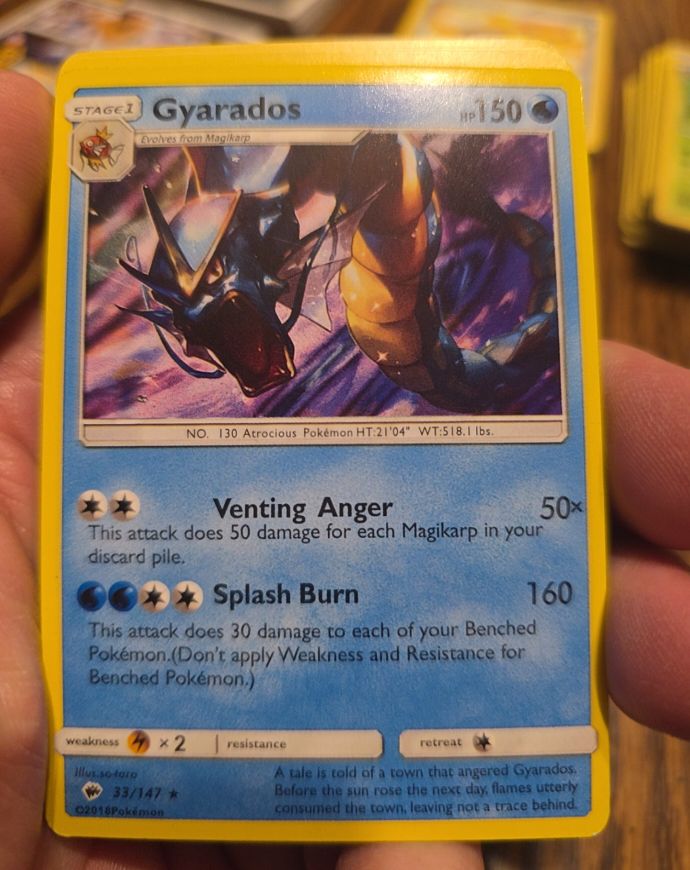 2017 Pokémon Sun & Moon Burning Shadows #33 Gyarados — front