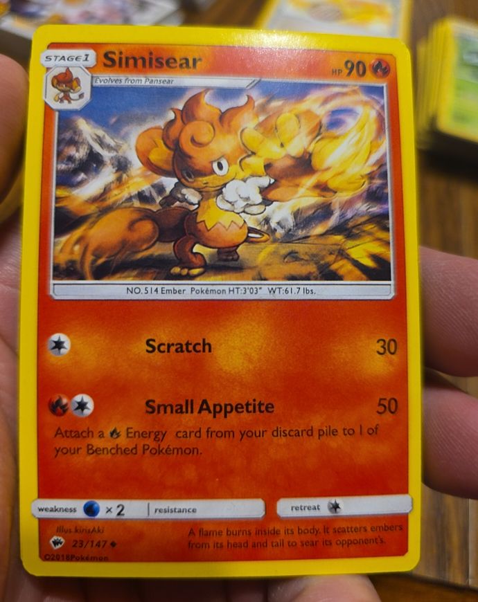 2017 Pokémon TCG Burning Shadows #23 Simisear — front