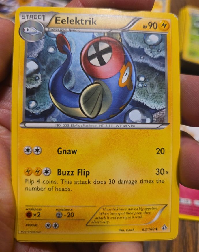 2015 Pokémon XY Primal Clash #63 Eelektrik — front