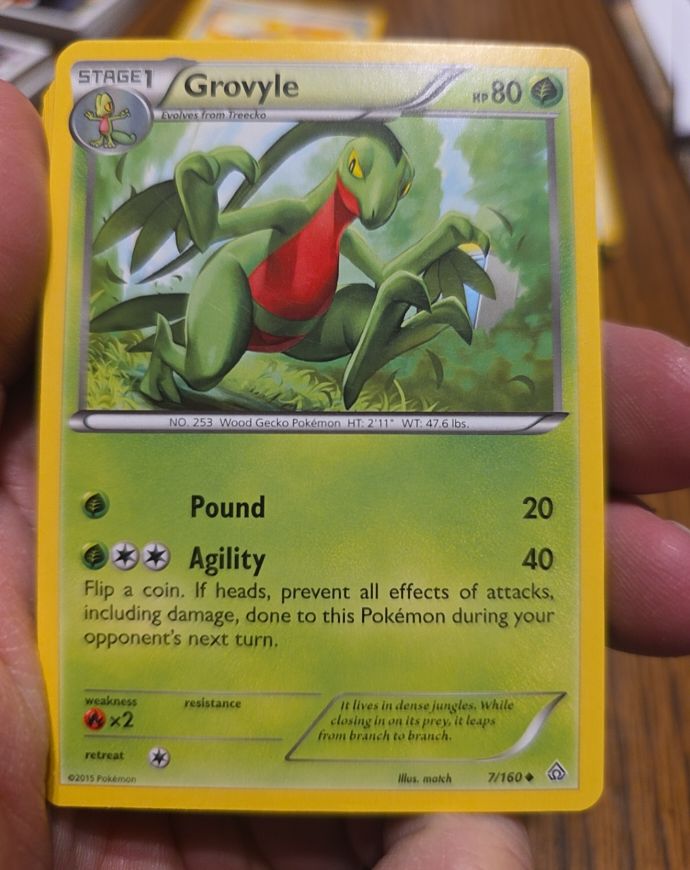2015 Pokémon Primal Clash #7/160 Grovyle — front