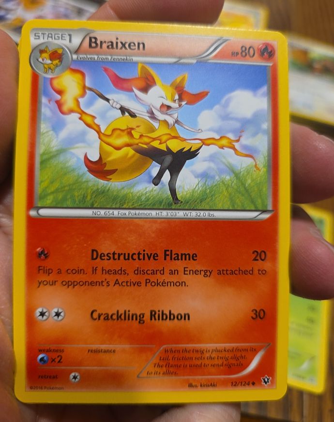 2016 Pokémon Fates Collide #12 Braixen — front