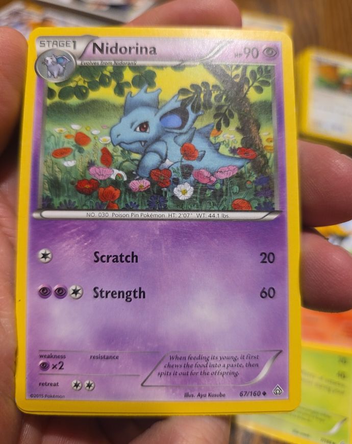 2015 Pokémon XY Primal Clash #67 Nidorina — front
