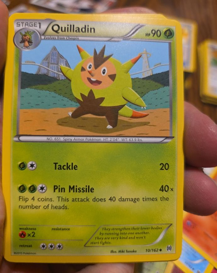 2015 Pokemon Breakthrough #10 Quilladin — front