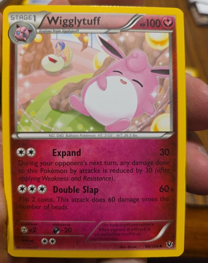 2016 Pokémon XY Fates Collide #66 Wigglytuff — front