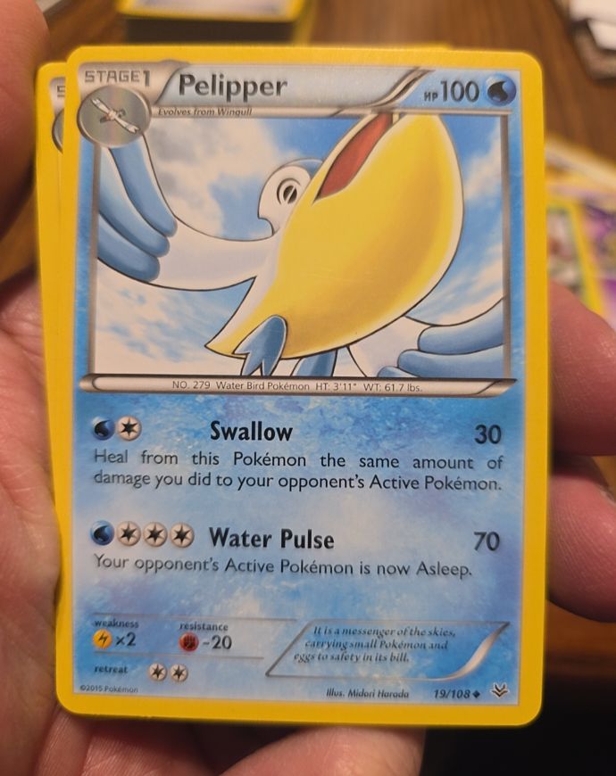 2015 Pokemon Roaring Skies #19 Pelipper — front