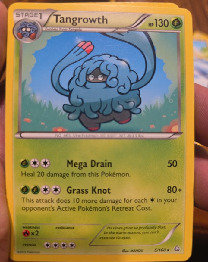 2015 Pokémon TCG XY Primal Clash #5 Tangrowth — front