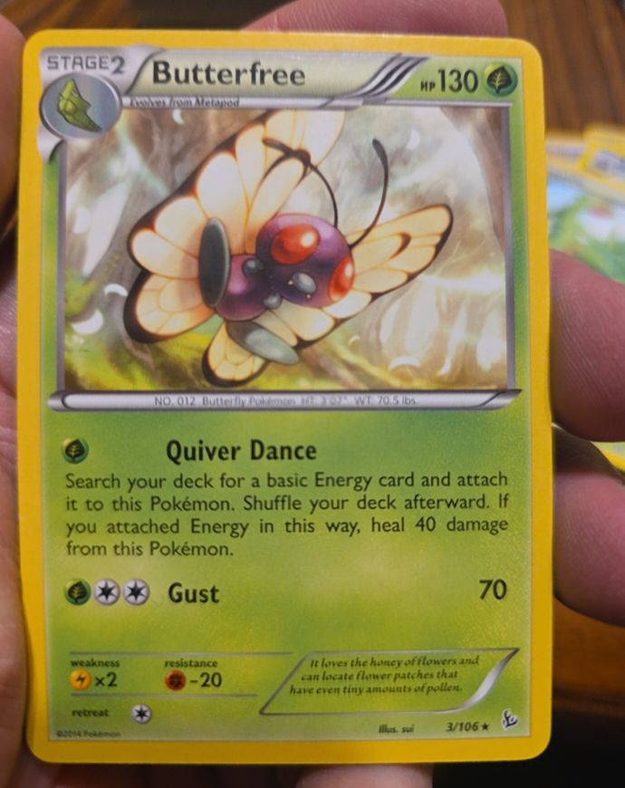 2014 Pokemon XY Flashfire #3 Butterfree — front