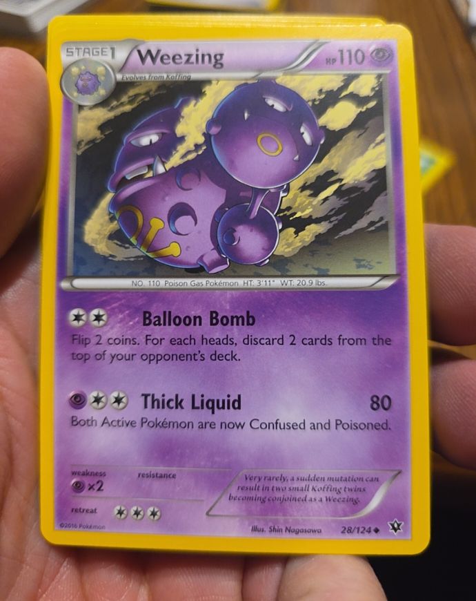2016 Pokemon XY Fates Collide #28 Weezing — front