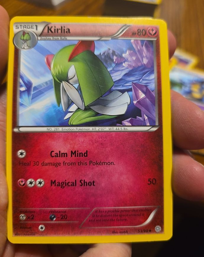 2015 Pokémon XY Ancient Origins #53 Kirlia — front