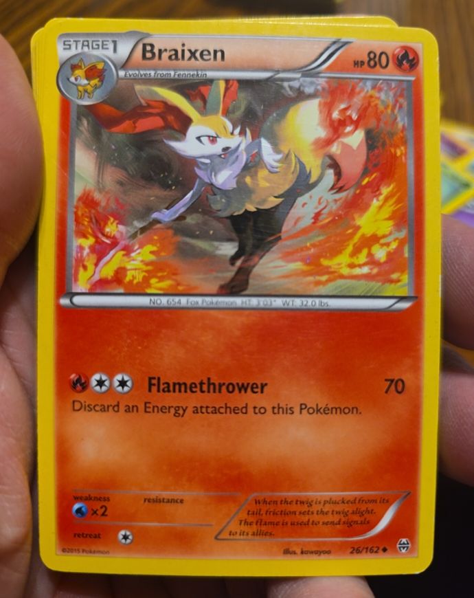 2015 Pokémon XY BREAKthrough #26 Braixen — front