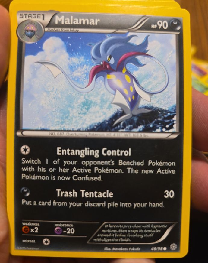 2015 Pokémon XY Ancient Origins #46 Malamar — front