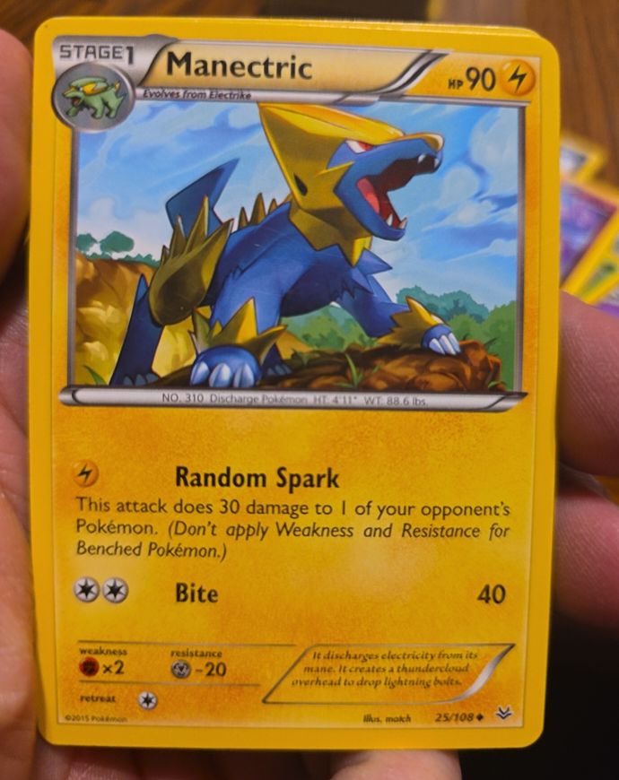 2015 Pokemon Roaring Skies #25 Manectric — front