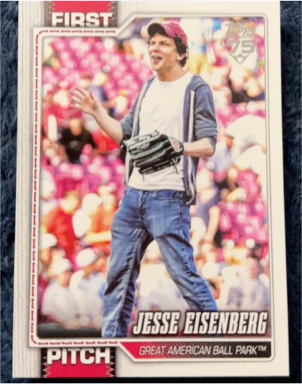 2026 Topps Series 1 #FP-5 Jesse Eisenberg First Pitch — front