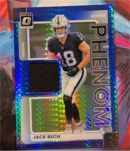 2025 Donruss Optic Rookie Phenom Blue Hyper Patch #RPBH-JBH Jack Bech — front