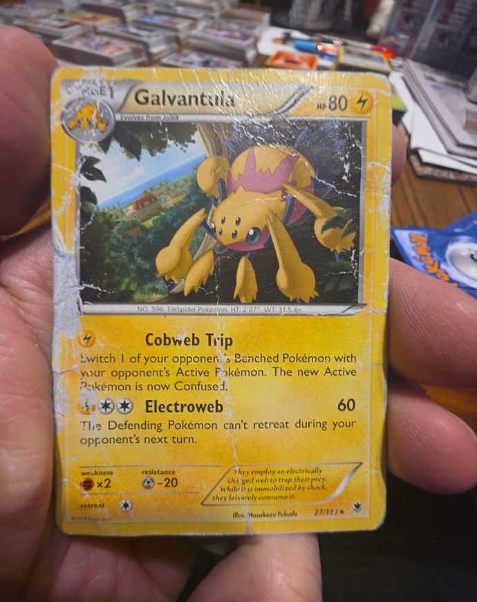2014 Pokémon XY Phantom Forces #27 Galvantula — front
