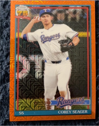 2026 Topps Series 1 1991 Topps Chrome Mojo Refractor #91C-58 Corey Seager — front