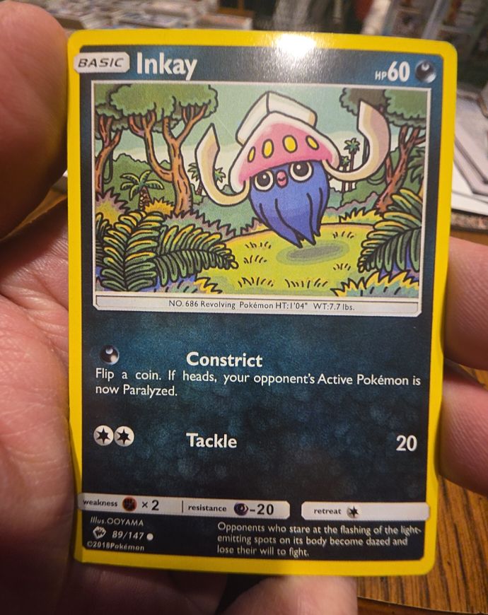 2017 Pokémon Burning Shadows #89 Inkay — front