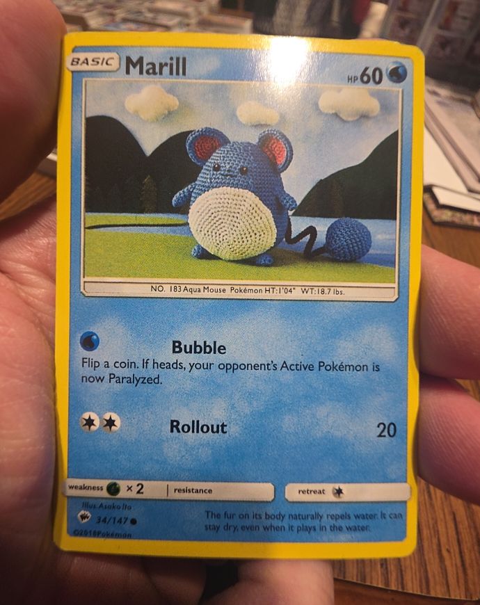 2017 Pokemon TCG Burning Shadows #34 Marill — front