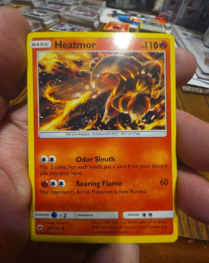 2017 Pokémon Burning Shadows #24 Heatmor — front