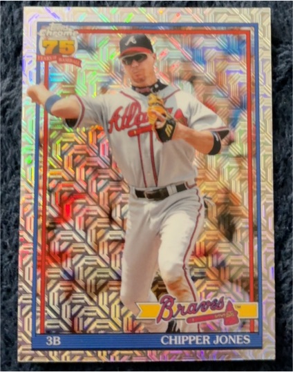 2026 Topps Series 1 Chrome Mojo #91C-12 Chipper Jones — front