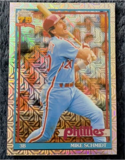 2026 Topps Series 1 1991 Mojo Refractor #91C-22 Mike Schmidt — front