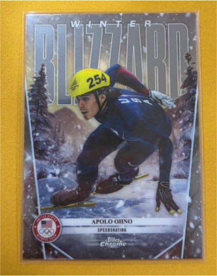 2026 Topps Chrome U.S. Winter Olympic #WB-6 Apolo Ohno Winter Blizzard — front