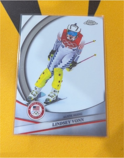 2026 Topps Chrome #196 Lindsey Vonn — front