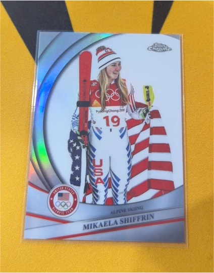 2026 Topps Chrome Winter Olympics #5 Mikaela Shiffrin — front