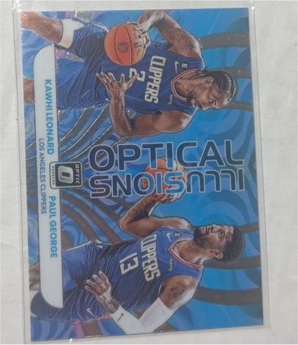 2022-23 Panini Donruss Optic #4 Kawhi Leonard / Paul George Optical Illusions — front