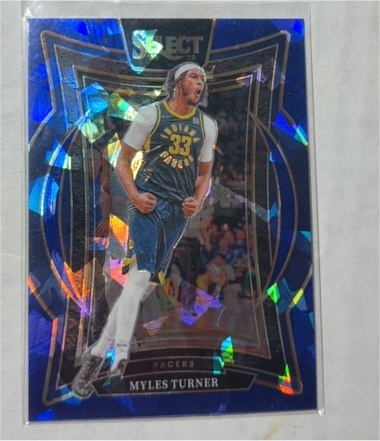 2024-25 Panini Select #4 Myles Turner Concourse Blue Ice Prizm — front
