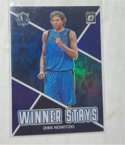 2022-23 Panini Donruss Optic #7 Dirk Nowitzki Winner Stays Purple Prizm — front