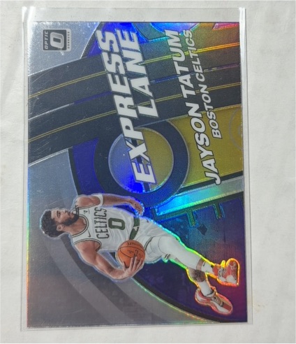 2021-22 Panini Donruss Optic #23 Jayson Tatum Express Lane — front