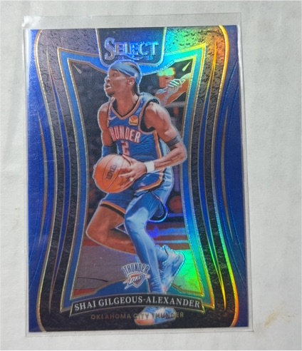 2024-25 Panini Select #319 Shai Gilgeous-Alexander Mezzanine Blue Prizm — front