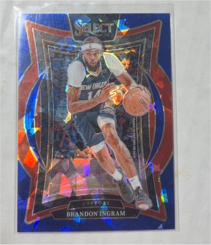2024-25 Panini Select #44 Brandon Ingram Blue Cracked Ice Prizm — front