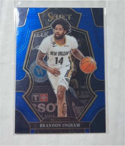 2022-23 Panini Select #159 Brandon Ingram Premier Level Blue Prizm — front