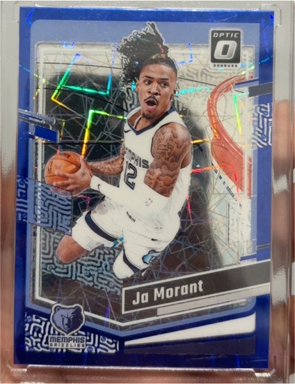 2023-24 Panini Donruss Optic #190 Ja Morant Blue Velocity Prizm — front